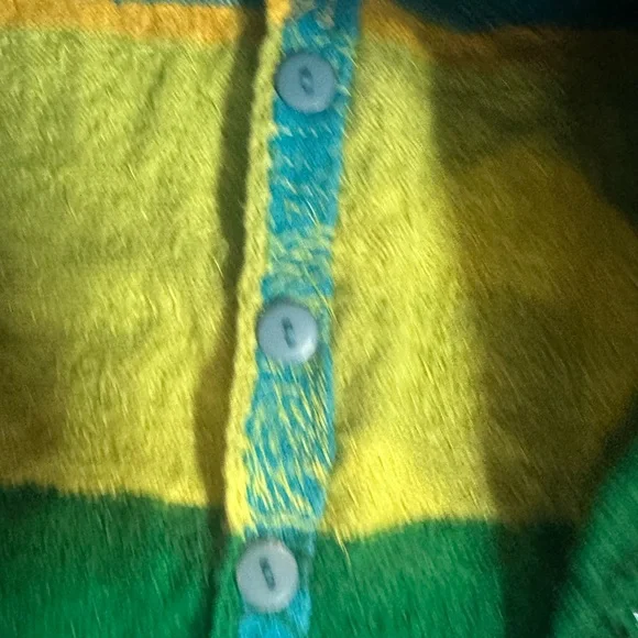 MICHAEL SIMON Vintage Seurat Sunday Afternoon sequined button front cardigan 3X - Picture 14 of 15